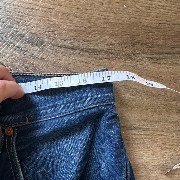 Levi 501 Jeans Mens 34x30 Dark Wash Blue Cotton Denim Pants - Picture 3 of 7